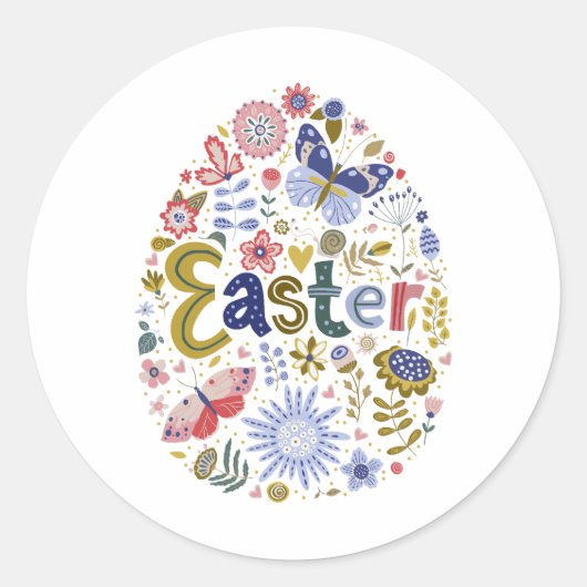 paaseiticker ronde sticker (Voorkant)