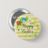 Paasemveer- en botervliegen, met adem ronde button 5,7 cm (Voorkant /achterkant)