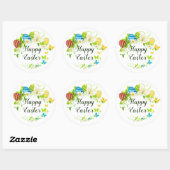 Paasemveer- en botervliegen, met adem ronde sticker (Vel)