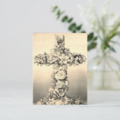 Paasen en palmzondagse Floral Cross Feestdagenkaart (Staand voorkant)