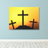 Paasen en palmzonneschermen en -scènes canvas afdruk (Insitu (Houten vloer))