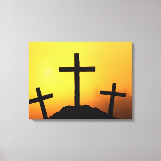 Paasen en palmzonneschermen en -scènes canvas afdruk (Voorkant)