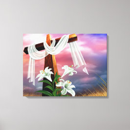 Paasen en palmzonneschermen en -scènes canvas afdruk