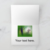 Paasen en palmzonneschermen en -scènes feestdagen kaart (Binnen)