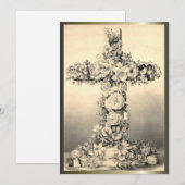 Paasen en palmzonneschermen en -scènes feestdagenkaart (Voorkant / Achterkant)