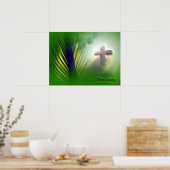 Paasen en palmzonneschermen en -scènes poster (Keuken)