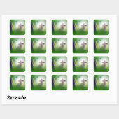 Paasen en palmzonneschermen en -scènes vierkante sticker (Vel)