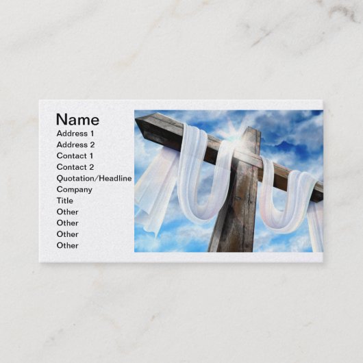 Paasen en palmzonneschermen en -scènes visitekaartje (Voorkant)