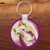 Paasengel getextureerd Sleutelhanger (Voorkant)