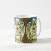  paasengel, lammeren, Lily Flower, Gold Star Koffiemok (Voorkant rechts)