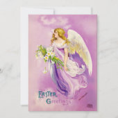  paasengel met lelies aangepaste pasen feestdagenkaart (Voorkant)