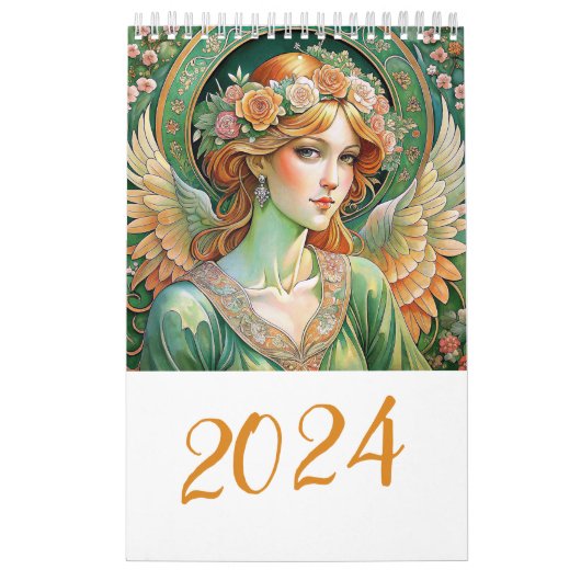 Paasengelen in Art Nuovo stijl 2024 Kalender (Hoes)