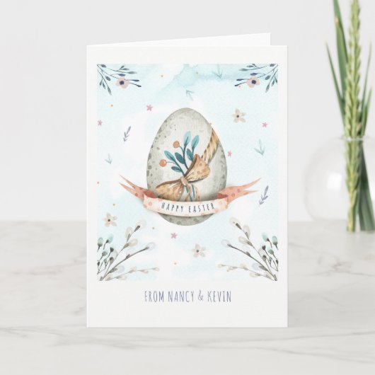 Paasepoes, paaskaart feestdagen kaart (Voorkant)