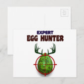 Paasexpert Hunter, eierhertenschutter, leuk Feestdagenkaart (Voorkant / Achterkant)