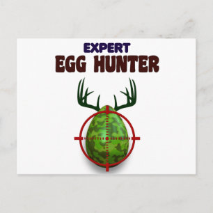 Paasexpert Hunter, eierhertenschutter, leuk Feestdagenkaart