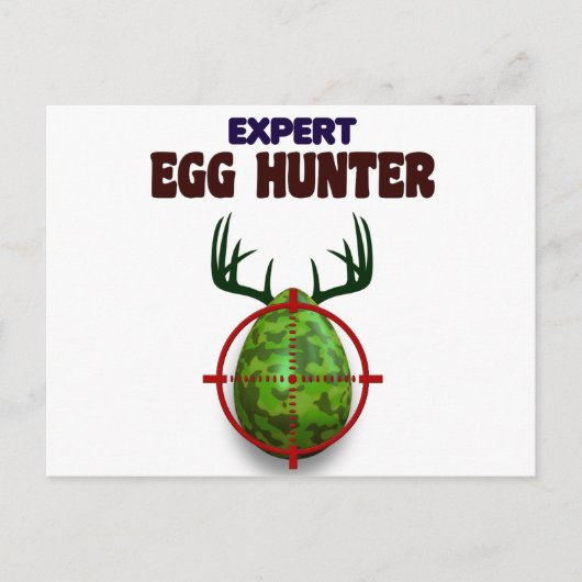 Paasexpert Hunter, eierhertenschutter, leuk Feestdagenkaart (Voorkant)