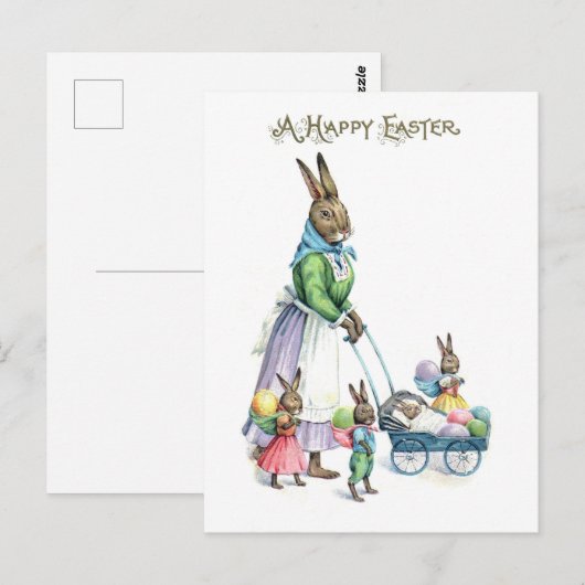  paasfamilie briefkaart (Voorkant / Achterkant)