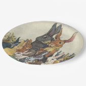  paasfamilie papieren bordje (Gekanteld)