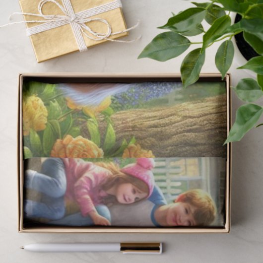 Paasfamiliehond  tissuepapier (Geschenk)