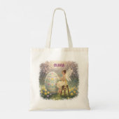 Paasfee Schilderend Ei Lente Naam Tote Bag (Achterkant)
