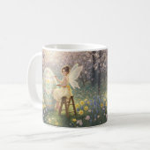 Paasfeeënschildering Ei Lente Koffiemok (Voorkant links)