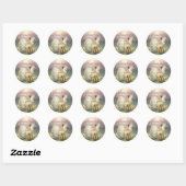 Paasfeeënschildering Ei Lente Ronde Sticker (Vel)