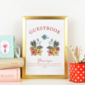 Paasfeest Baby shower Gastenboek Tafelteken Poster