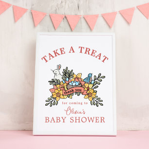 Paasfeest Baby shower Treat Favor Tafelteken Poster