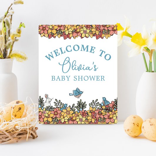 Paasfeest Baby Shower Welkomsttafelbord Poster