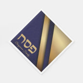 Paasfeest Blauw en Goud  Servet (Hoek)