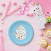 Paasfeest bord delicate floral patterned egg (Feest)