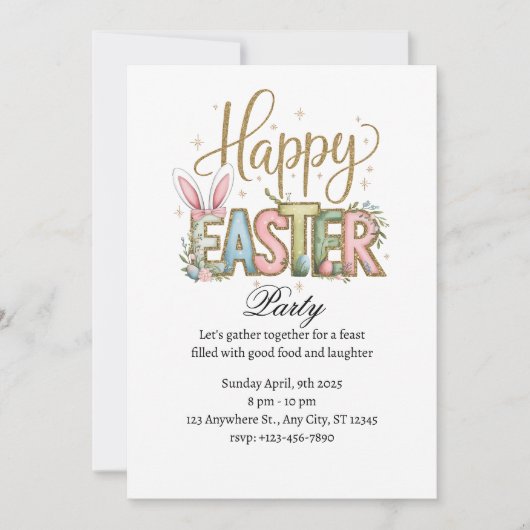 Paasfeest Borrel Paarse Pastel Kaart (Voorkant)