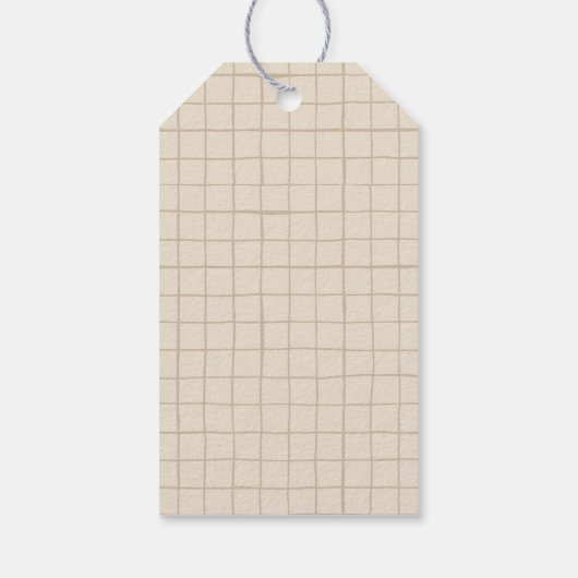 Paasfeest Bunny Beige Boho Bedankt Cadeaulabel (Achterkant)