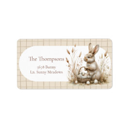 Paasfeest Bunny Beige Boho Etiket