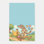 Paasfeest Cartoon Grappig | Bunny steelt eieren va Post-it® Notes (Voorkant)