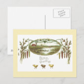 Paasfeest - Chicks & Pond Arts & Crafts Briefkaart (Voorkant / Achterkant)