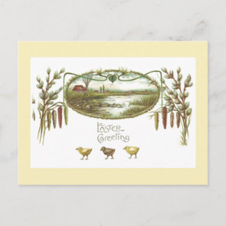 Paasfeest - Chicks & Pond Arts & Crafts Briefkaart