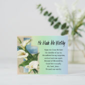 Paasfeest Christelijk dat hij me waardig maakte Feestdagenkaart (Staand voorkant)