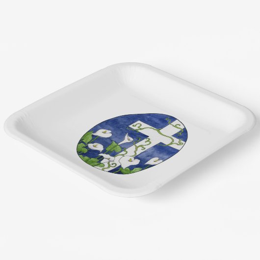 Paasfeest Cross Holiday Papieren Bordje (Gebogen)