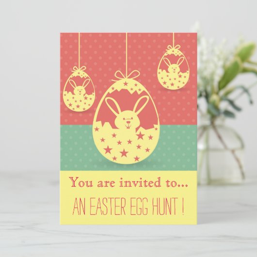 Paasfeest Easter Egg Hunt Paasfeest Kaart (Staand voorkant)