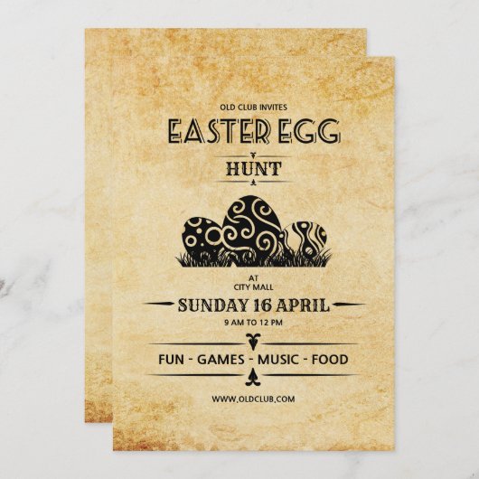 Paasfeest Flyer Sjabloon Kaart (Voorkant / Achterkant)