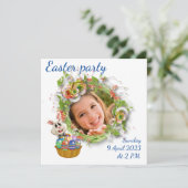 Paasfeest. Foto van je baby. Kaart (Staand voorkant)