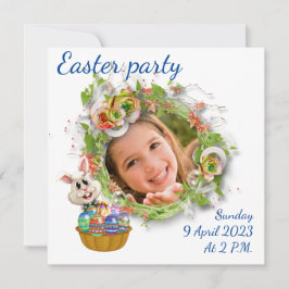 Paasfeest. Foto van je baby. Kaart