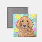 Paasfeest Golden Retriever Magneet (Voorkant / Achterkant)