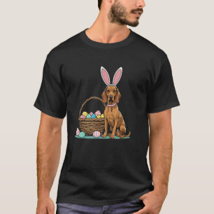 Paasfeest, Hongaarse Vizsla-hond, met Paashaas kon T-shirt
