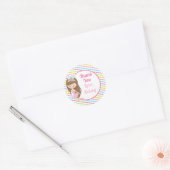 Paasfeest meisje — feilloos bedankt ronde sticker (Envelop)