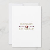 Paasfeest met roodroze bloemen en gouden eieren kaart (Achterkant)