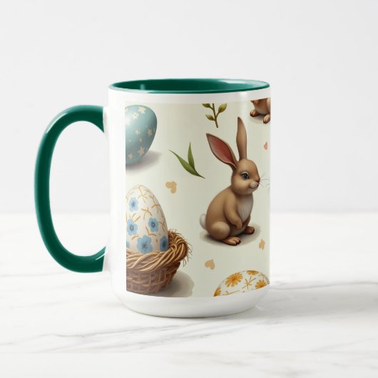 Paasfeest, mok van het konijn, mok (Links)