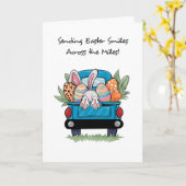 Paasfeest over de kilometers Schattigee pick-up tr Kaart (Gele Bloem)