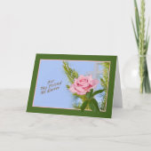 Paasfeest van een vriend met Kaart en Roos (Voorkant)